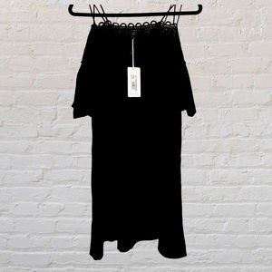 150. KOY RESORTWEAR Black Open-Shoulder Dress - NWT Size Medium